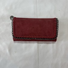Stella McCartney Falabella Flap Wallet Burgundy Red Leather