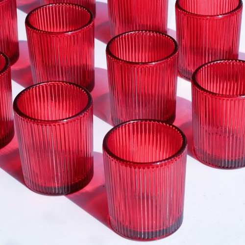 Ribbed red tea - light, holders