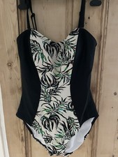 Debenhams Swimming Suit 14 , Tummy Control Padded Adjustable Straps Black Multi
