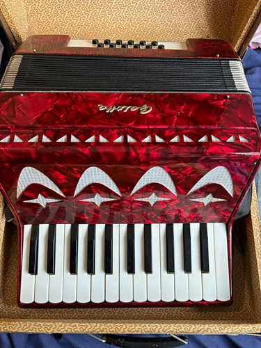 Galotta red piano accordion - galotta, 25