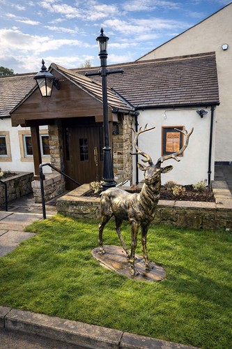 Lifesize cast iron stag deer - iron,