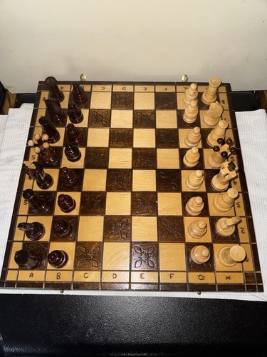 Wooden chess set - -, decorative