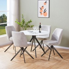Aspen white round table - white, with