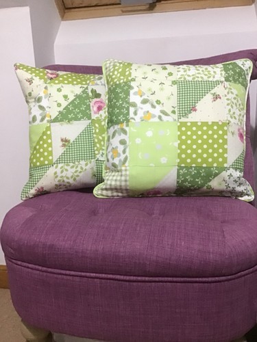 Pair patchwork quilted country - pair,