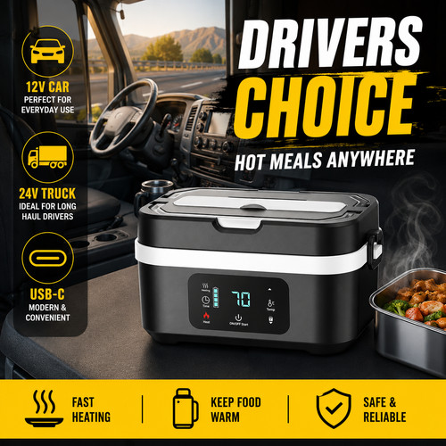 Heated lunch box 12v 24v - 12v,