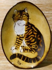 Chelsea Pottery Cat Dish /