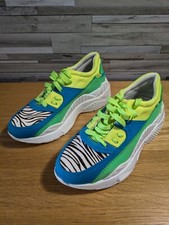 Jeffrey Campbell Trainers UK 5 Neon Zebra Chunky Platform Street Style Used