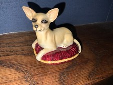 Vintage Beswick Porcelain Chihuahua Dog on Pillow Figurine Excellent Condition