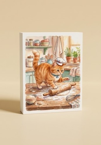 Cat mom wooden - image, block