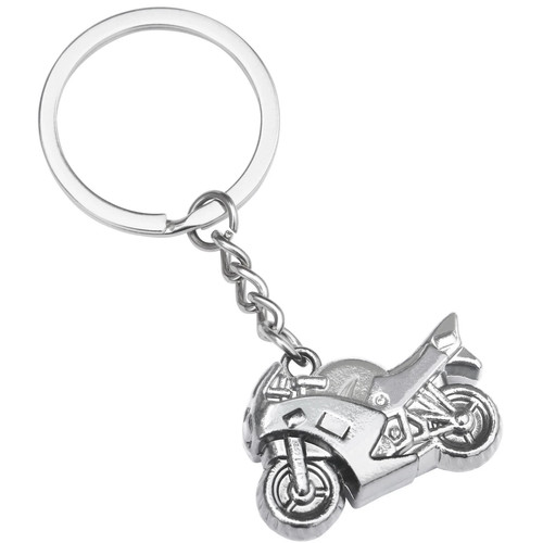 Silver motorcycle keyring new - motorcycle,