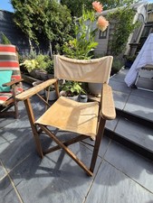 Orginal Vintage  Directors Chair Folding Wood and Velvet  Fabric