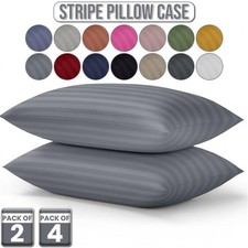 2, 4 X Stripe Pillow Cases