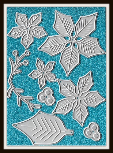 Christmas poinsettia metal - poinsettia,