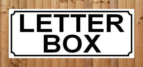 Letter box sign notice - sign, ≈