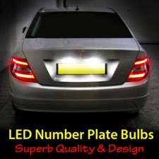 For C Class W204 LED Number Plate Light Bulbs Bright White Error Free Lighting