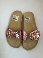 barratts pink glitter real leather and other sandals eu 31 uk 12.5 new unworn