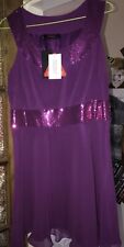 Very Coleen Rooney Sequin Skater Dress Purple Size 12