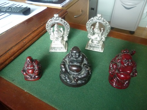 Resin buddha statues - x3, 2