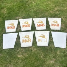 Vintage M&B Pub Lantern Acrylic Inserts x8