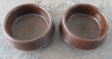 Pair of Vintage Bakelite Furniture Rests Caster Cups