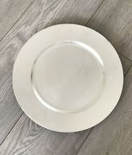 Silver charger plates under - charger,