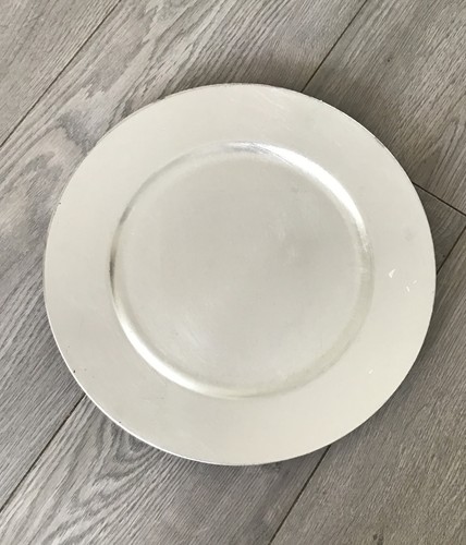Silver charger plates under - charger,