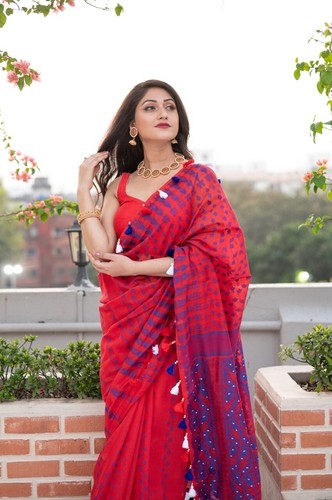 Printed jamdani pure cotton - printed,
