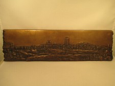 Signed KL Bronze Wall Art City