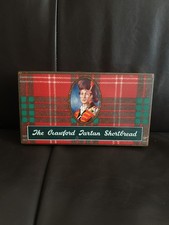 Vintage COWFOLD TARTAN SHORTBREAD TIN IN RUSTIC CONDITION. MADE IN ENGLAND