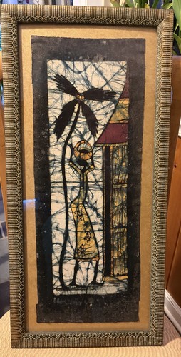 Vintage framed african - vintage, batik