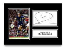 Rio Ferdinand Hand Signed A4