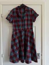 Voodoo Vixen Check Shirt Dress