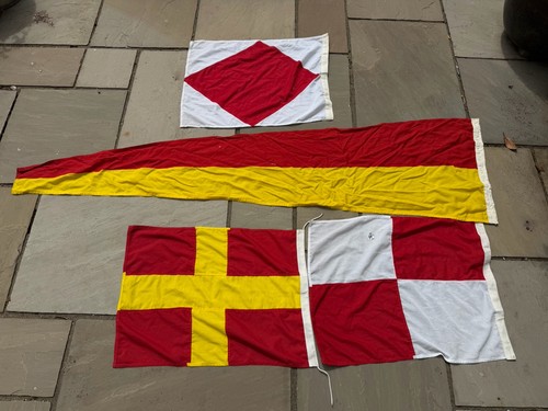 Vintage nautical signal flags - vintage,