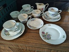 M Z Czechoslovakia mixed Part 19 Piece  Tea Set See Desc For Specifics 