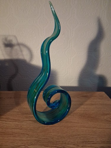 Murano style art glass - art, flame