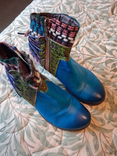 Torquoise ankle boots - ankle, ladies
