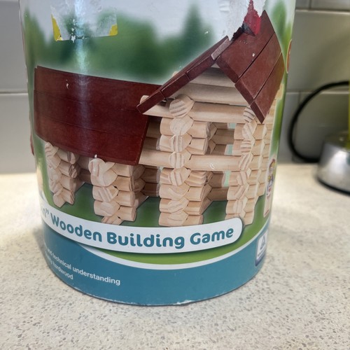 Wooden blocks log cabin - wooden,