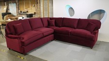 Corner Sofa Bed Willow and Hall Miilbourne Red Velvet Sofabed Burgundy Clearance