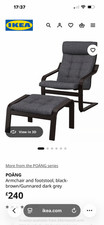 Ikea poang chair and stool