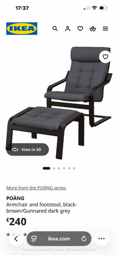 Ikea poang chair and - , stool