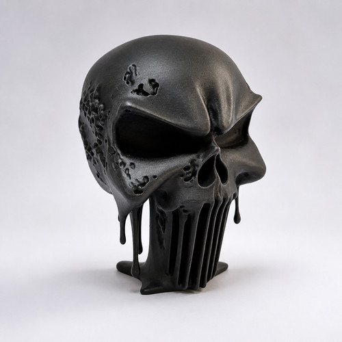 Punisher skull sculpture - sculpture, –