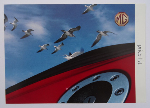 Mgf price list 1999 - mg,