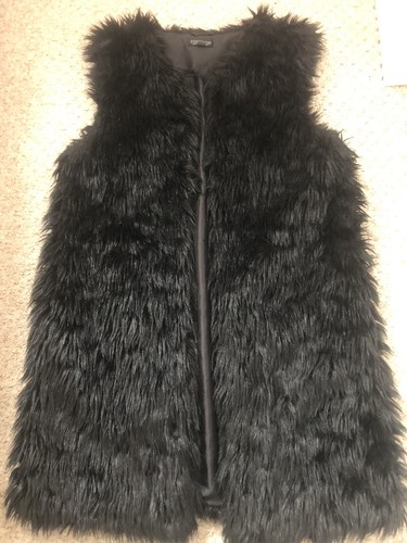 Topshop faux fur long black - faux,