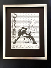 BANKSY + SIGNED " WORK IS