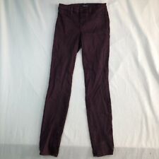 J Brand Jeans Womens 26 Purple Super Skinny Fit Dark Plum Color Stretch Cotton