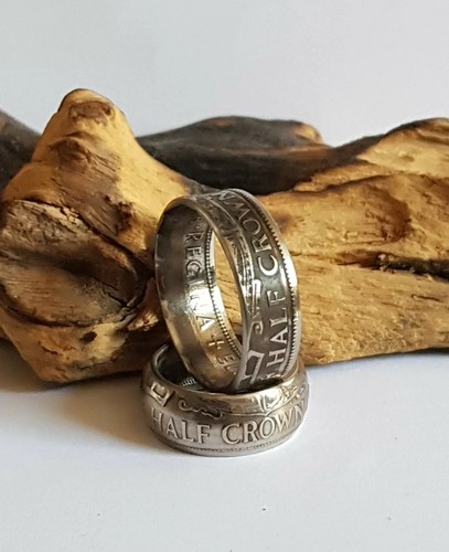 Large coin ring from half - coin,