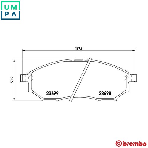 Brake pad set disc - brake, 56