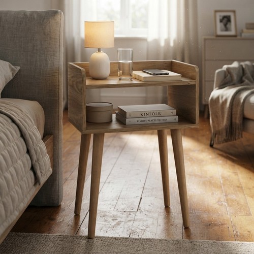 Elegant oak modern - oak, bedside