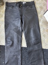 Mens Black Leather Trousers