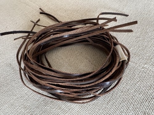 Brown 3mm wide flat - flat, genuine